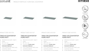 Cersanit Tirso, doska na kúpeľňovú skrinku 1000x450x18 mm, zelená matná, S1015-024