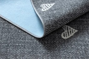 Koberec HEARTS Jeans - sivý