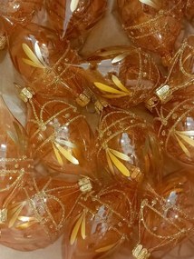 Bella Rose Sklenená vianočná ozdoba Oliva Ružová Lesk