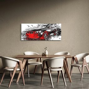 Obraz - Maľované auto v akcii (120x50 cm)