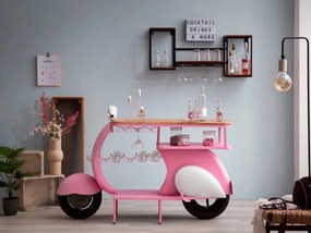 furniture-nabytek.cz - Lakovaný barový pult Scooter Nova Pink z kovu, ružová – 160×50×87 cm