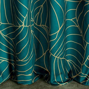 ZATEMŇOVACÍ ZÁVES NA KRÚŽKOCH LIMITED COLLECTION LILI2 140X250 CM TYRKYSOVÁ