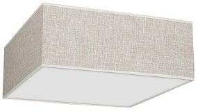 Stropné svietidlo Lino Square, 1x ľanové tienidlo, (biele plexisklo), (50cm)