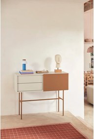 Konzolový stolík v béžovo-tehlovej farbe 35x110 cm Nube – Teulat