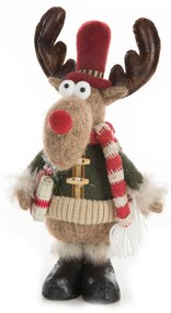 VIANOČNÁ FIGÚRKA REINDEER 38 CM VIACFAREBNÁ