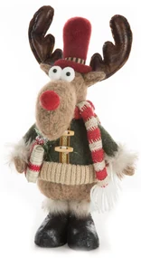 VIANOČNÁ FIGÚRKA REINDEER 38 CM VIACFAREBNÁ