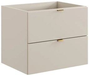 Závěsná skříňka pod umyvadlo Dalia Cashmere Nature s deskou 80 cm kašmírová/dub cremona