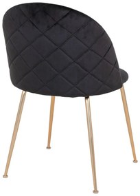 Čierne zamatové jedálenské stoličky v súprave 2 ks Geneve – House Nordic