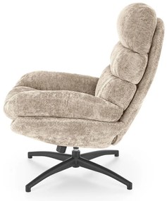 Křeslo s podnožkou Dario krémové