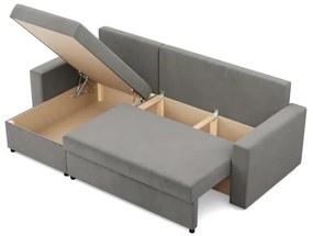 Rohová rozkladacia sedačka NEO Kronos svetlosivá