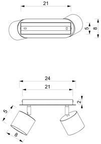 Bodové svietidlo DIXIE 2xGX53/11W/230V ružová