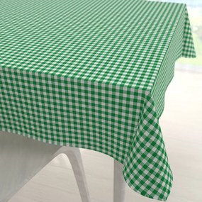 Biante Bavlnený štvorcový obrus Sandra SA-058 Zeleno-biele kocky 70x70 cm