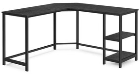 Rohový písací stôl SOLEA čierny