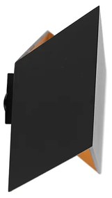 Dizajnová nástenná lampa čierna so zlatom - Fold