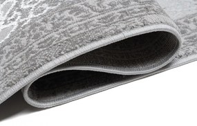Exkluzívny bielo-sivý dizajnový interiérový koberec so vzorom Šírka: 80 cm | Dĺžka: 150 cm