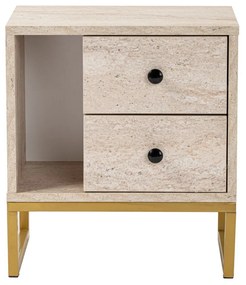 Nočný stolík Glimmer Travertine