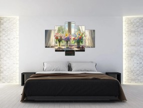Obraz - Kytica pri okne (150x105 cm)