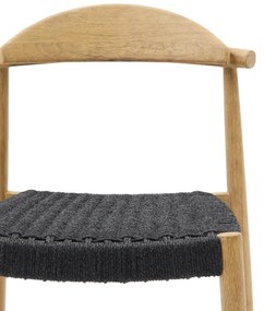 Barová stolička glynis 62 cm prírodná/čierna MUZZA