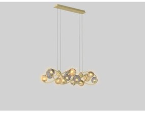 Wofi 7015-1404 - LED Luster na lanku METZ 14xG9/3,5W/230V zlatá/šedá