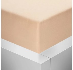 Jersey napínacie prestieradlo s lycrou - lososové 175 g / m2 90x200 cm