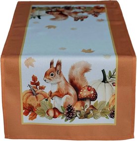 Obrus Jesenná veverička 40 × 90 cm