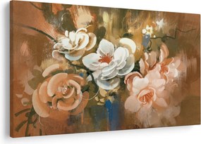 Obraz - Maľovaná kytica kvetov (90x60 cm)