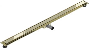 Mexen Flat nerezový sprchový žľab 120 cm vzor M13, 2v1, zlatá, 1510120