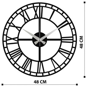 Nástenné kovové hodiny Enzoclock S002 čierne