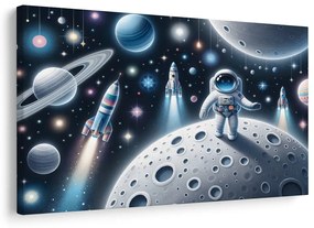 Obraz detský astrounaut na Mesiaci