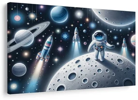 Obraz detský astrounaut na Mesiaci