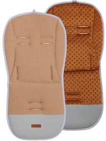 Vulpi Obojstranná podložka do kočíka Minky Wafel Farba: ružová