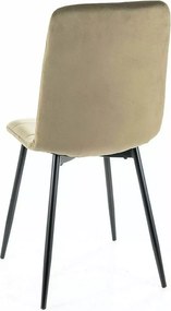 SI Ivo Velvet stolička tmavá béžová