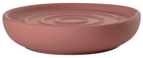 Svetločervená porcelánová nádobka na mydlo Nova – Zone