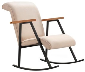 Hojdacie kreslo LUNI krémové