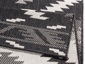 Kusový koberec Twin Supreme 103429 Malibu black creme – na von aj na doma, 200x290, čierna, čiernobiela, chodba / predsieň, Hanse Home