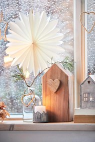 IB Laursen Biela stĺpová sviečka WHITE 6cm
