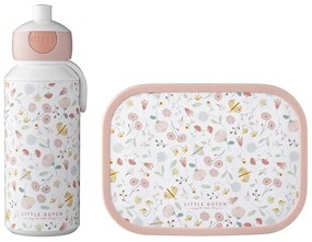 Desiatový set (fľaša 400ml+box) Kvety a motýle