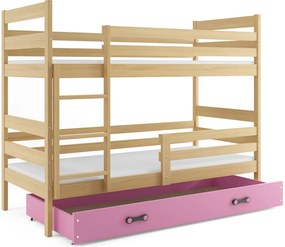 Poschodová posteľ ERIK 2 - 160x80cm - Borovica - Ružová