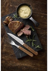 Antikoro steakové príbory v súprave 8 ks v striebornej farbe/v prírodnej farbe – Holm