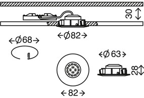 Briloner 7209-019 - LED Kúpeľňové podhľadové svietidlo ATTACH LED/5W/230V IP23
