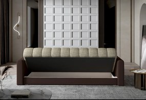 Rozkladacia čalúnená pohovka GARETT, 210x90x85, sawana 21/soft 11