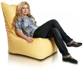 INTERMEDIC SK - Sedací vak Kreslo ELEGANT z ekokože | ergonomické kreslo 105×85×40 cm, 350 l Farba: E03 - Oranžová svetlá (ekokoža)