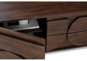 Hnedý TV stolík z mangového dreva 145x55x40 cm Trisha – MOME