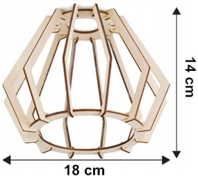 BERGE Stropné závesné svietidlo 3xE27 DIAMOND WOOD