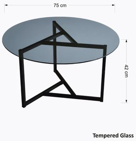 Konferenčný stolík TRIO 42x75 cm čierna