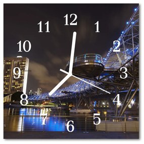 Nástenné sklenené hodiny Nočné 30x30 cm
