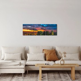 Obraz - Urban (s hodinami) (90x30 cm)
