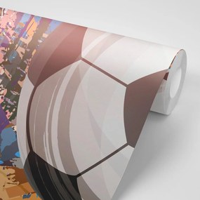 Samolepiaca tapeta hnedá víťazná lopta