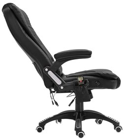 Kancelárske kreslo s funkciou masáže, 2 farby, čierna