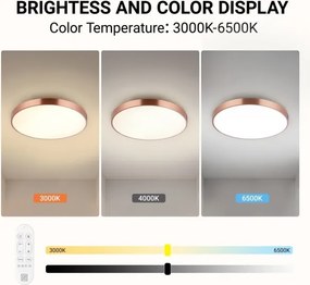 Immax NEO 07322L-LED Stmievateľné stropné svietidlo NEO LITE SEMPLICI 60W/230V priemer 60 cm medené + DO